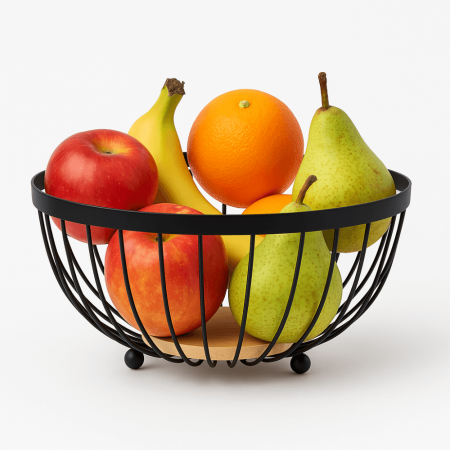 Ustensile Bucatarie - Fructieră Metalică Elegantă – Rafinament și Stil pentru Masa Ta
