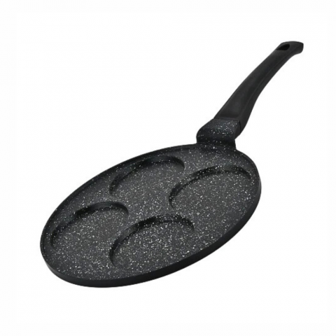 Tigai - Herzberg Tigaie pentru Clătite / 26 cm / Acoperire cu Marmură / 4 Sloturi