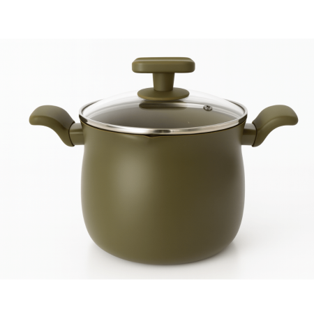 Oferte - Oală din aluminiu Grunberg, 5.2L, 20x18.3 cm, cu capac, interior antiaderent, compatibilă cu toate sursele de căldură