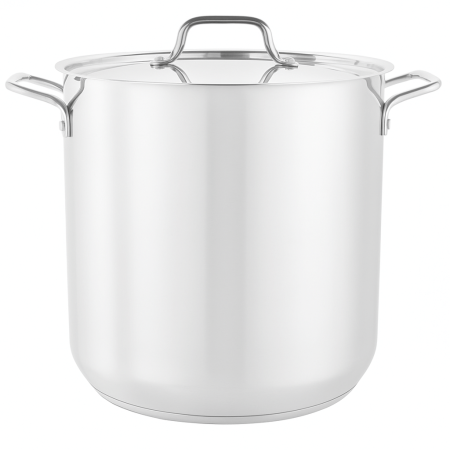 Oferte - Oala Inox Grunberg  cu Capac Inox 34 cm 30L Compatibila Inductie Gaz Electric