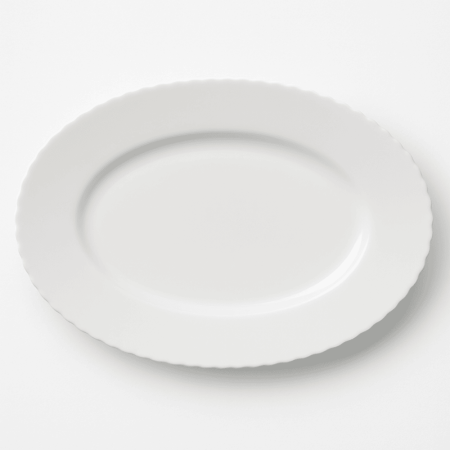 Set 2 Platouri Ovale din Opal Alb 36 cm  Elegante și Rezistente [1]