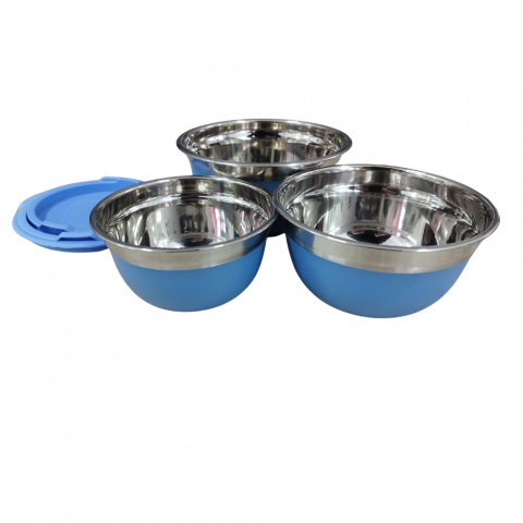 Set 3 Caserole din Inox cu Capace din Plastic – 1,5L, 1,0L, 0,7L – Depozitare Practică și Igienică [5]