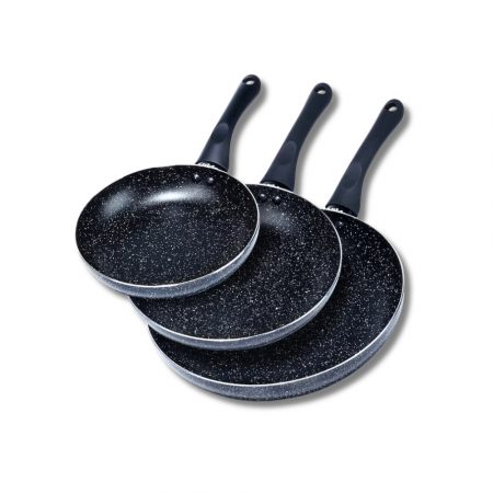 Tigai - Set 3 Tigăi Edenberg din Aluminiu Marmorat – 20cm, 24cm, 28cm
