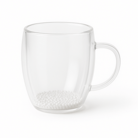 Set 4 Căni Cafea cu Perete Dublu și Bilute Albe 350 ml [2]
