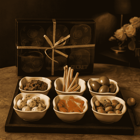 Vase & Tavi - Set 6 Boluri Ceramice cu Lingurițe LD  Eleganță și Funcționalitate pentru Servirea Deserturilor