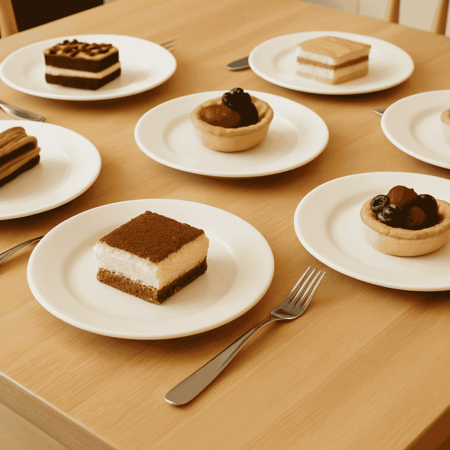 Bucatarie si Servire - Set 6 Farfurii Desert din Opal Alb 20 cm  Elegante și Versatile