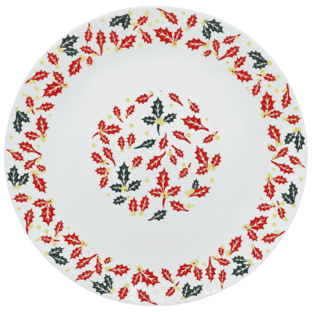 Set 6 Farfurii Intinse Opal cu Decor Frunzulițe Roșii și Verzi 26.5 cm [3]