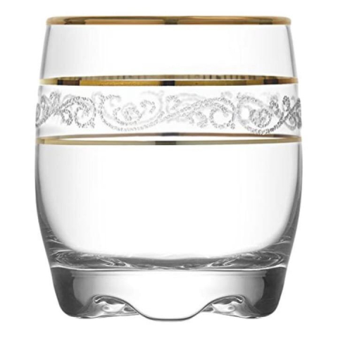 Set Cesti & Pahare - Set 6 pahare Adora Gold Whiskey 290 ml