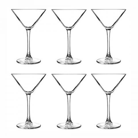 Set Cesti & Pahare - Set 6 Pahare Martini cu Picior SRX Enoteca 230 ml  Eleganță și Rafinament pentru Cocktailuri Clasice