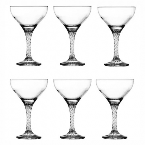 Set Cesti & Pahare - Set 6 Pahare Șampanie Pasabahce Twist 280 ml  Eleganță și Stil pentru Ocazii Speciale