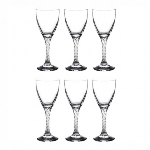 Set Cesti & Pahare - Set 6 Pahare Vin Alb Pasabahce Twist 180 ml  Eleganță și Simplitate pentru Degustări Fine
