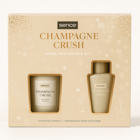 Ingrijire personala & Cosmetice - Set Sence Champagne Crush  Lumânare Parfumată & Difuzor cu Bețișoare Negre