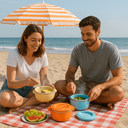 Set Caserole Termice Belly cu Capac – Capacități 2L, 4L și 6L în Culori Variate [2]