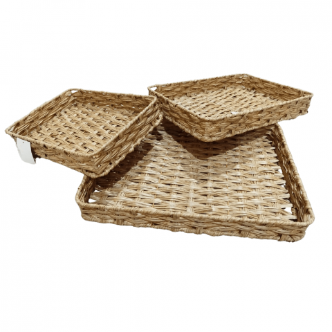 Ustensile Bucatarie - Set de 3 Coșuri Împletite – Eleganță și Funcționalitate în Design Natural
