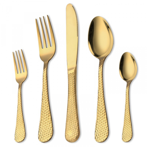 Cutite & Seturi - Set Tacâmuri din Inox 30 Piese Grunberg Roz Auriu Premium