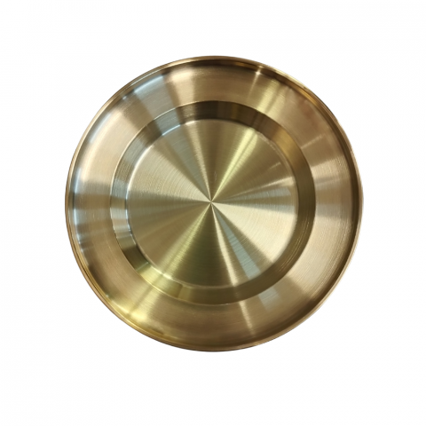 Vase & Tavi - Tavă Rotundă Gold 30 cm din Oțel