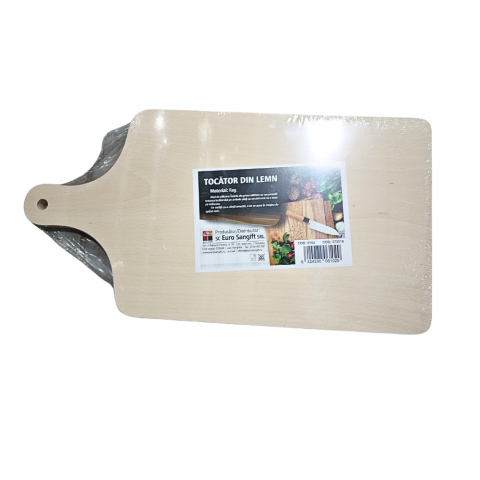 Tocator Din Lemn Fag Cu Maner 38X17 cm [1]
