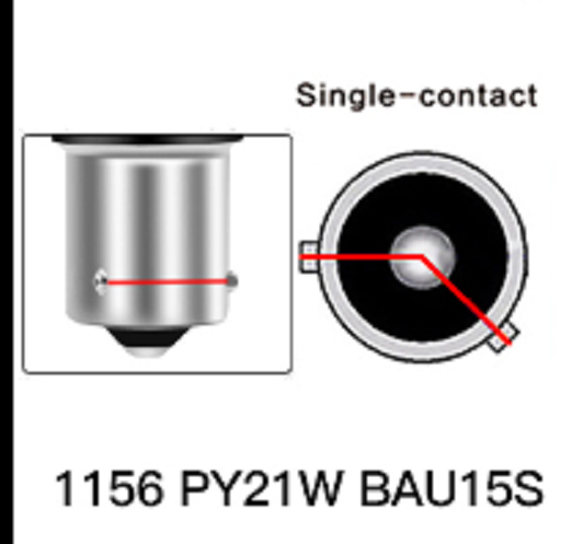 Bec Led PY21W (BAU15S) Galben [2]