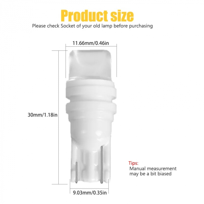 Bec led W5W Alb [5]
