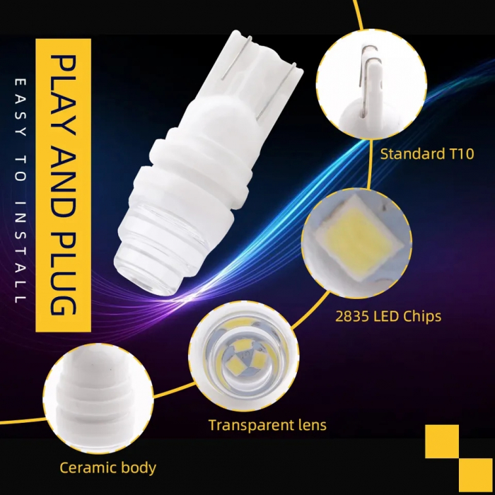 Bec led W5W Alb [6]