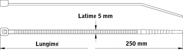 Coliere rapide Negre din plastic 5X250mm [13]