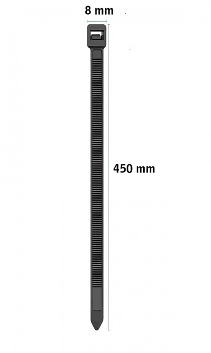 Coliere rapide Negre din plastic 5X250mm [6]