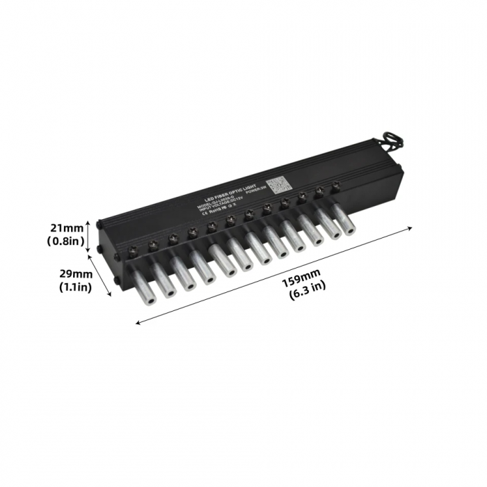 Kit stele cazatoare / meteorit Fibra Optica 12 canale, 200 fire X 0.5 mm X 4 Metri [2]