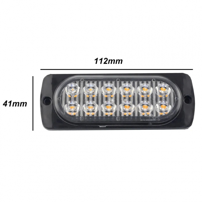 Lampa LED de avertizare galbene ,pentru platforma, ATV, Tractor, Jeep, Off Road,Camion [10]
