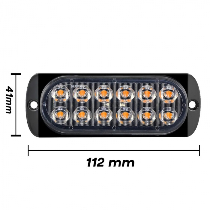 Lampa LED de avertizare galbene ,pentru platforma, ATV, Tractor, Jeep, Off Road,Camion [3]