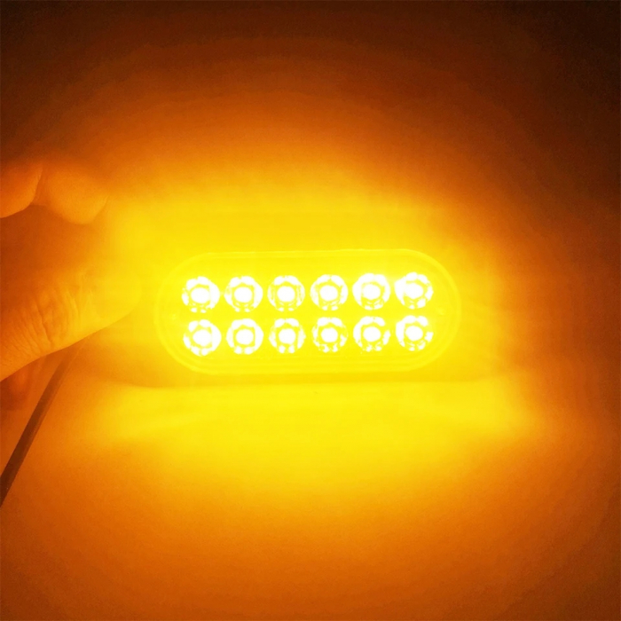 Lampa LED de avertizare galbene ,pentru platforma, ATV, Tractor, Jeep, Off Road,Camion [15]