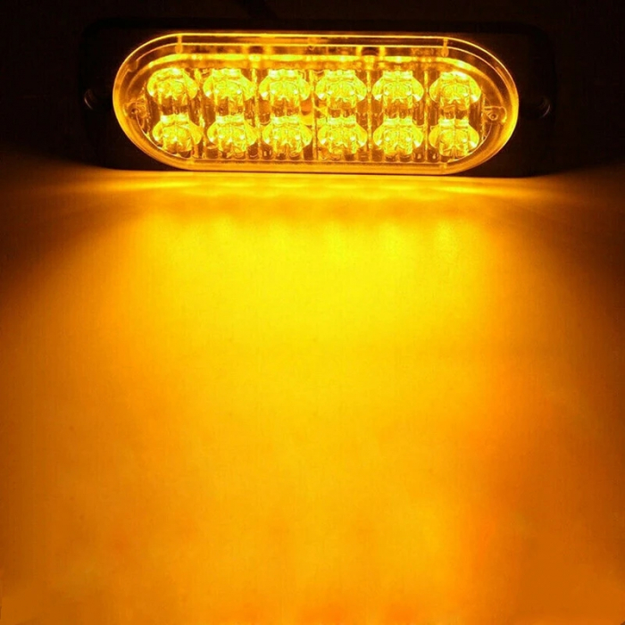Lampa LED de avertizare galbene ,pentru platforma, ATV, Tractor, Jeep, Off Road,Camion [19]