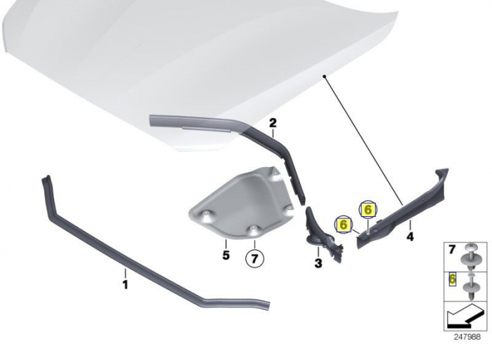 Set 10 bucati clipsuri Bmw 51118174185  51110141033 [11]