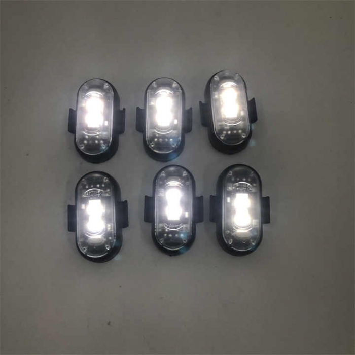Set 6 lampi LED RGB stroboscopice cu telecomanda, 10 moduri, 8 culori, baterie litiu 110mAh reincarcabila USB-C IP65 [10]