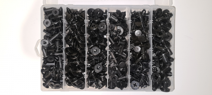 Set cleme de fixare auto 240 bucati + cutie de depozitare [9]