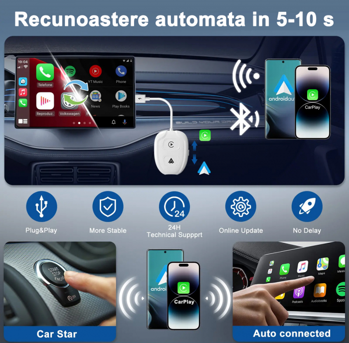 Wireless Carplay Apple CarPlay Android Auto [5]