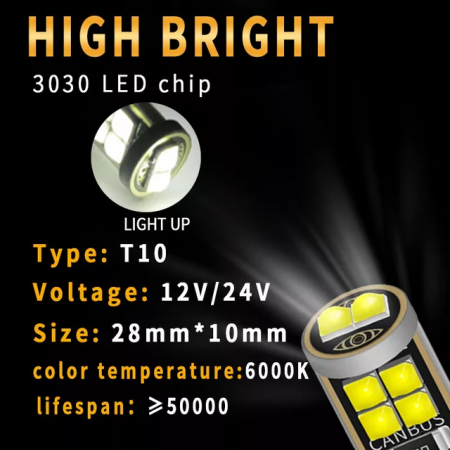 Bec led W5W Alb [3]
