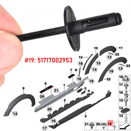 Nituri Plastic BMW 51717002953 / 51777171004 [3]