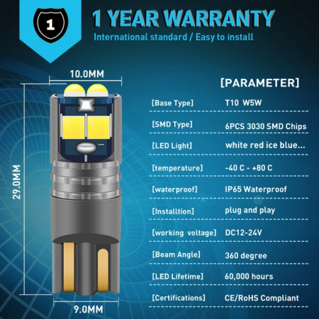 Bec led W5W Alb [1]