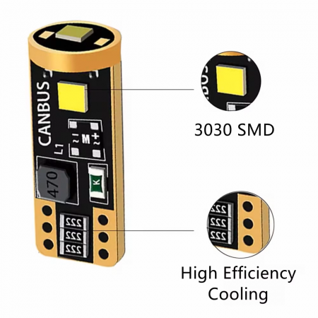 Bec led W5W Alb [8]