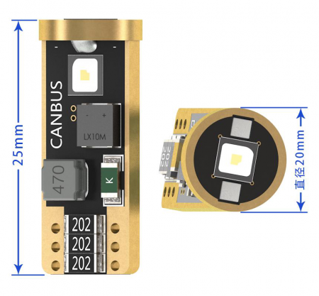 Bec led W5W Alb [2]