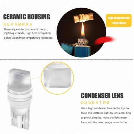 Bec led W5W Alb [3]