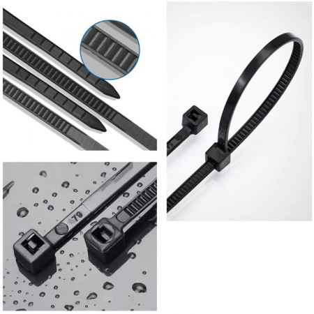 Coliere rapide Negre din plastic 5X250mm [3]