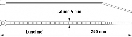 Coliere rapide Negre din plastic 5X250mm [12]