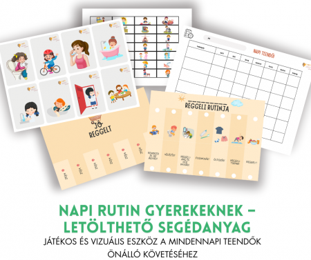 Megvásárolható segédanyagok - Napi Rutin Gyerekeknek – Játékos és vizuális eszköz a mindennapi teendők önálló követéséhez