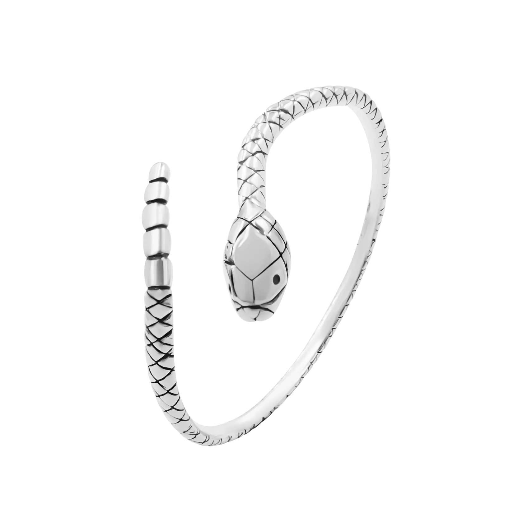 Bratara tip bangle din argint, reglabila, Year of the Snake [3]