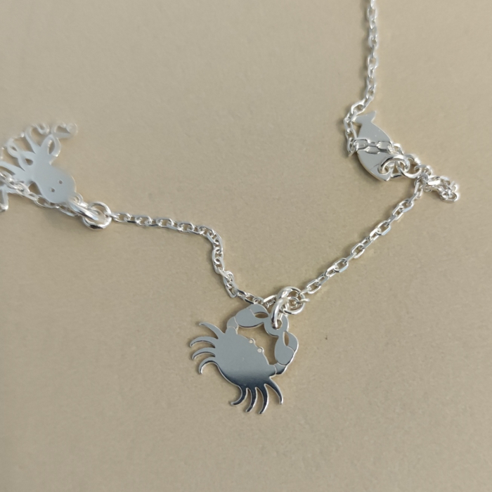 Bratara de picior din argint, Ocean Creatures 2 [5]