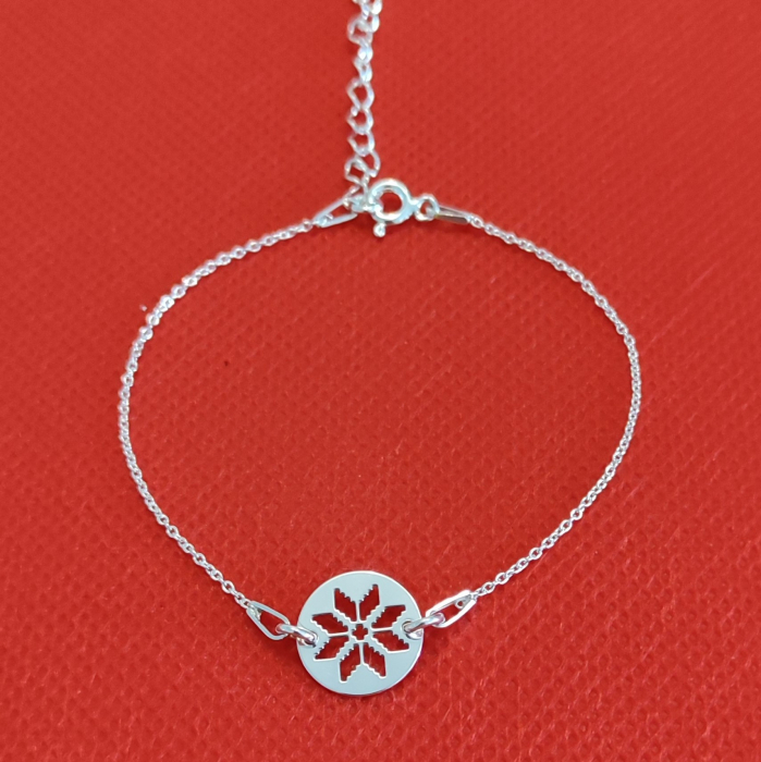Bratara din argint cu motiv traditional floral [3]