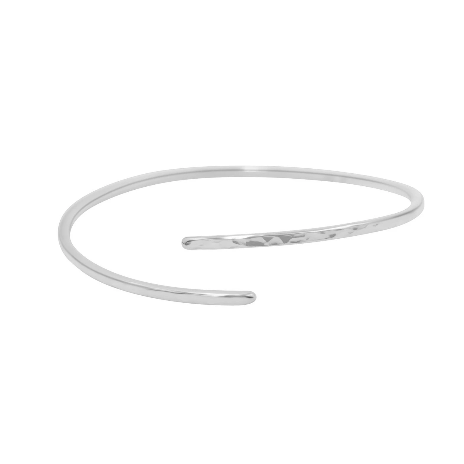 Bratara tip bangle reglabila, texturata, argint 925 [2]