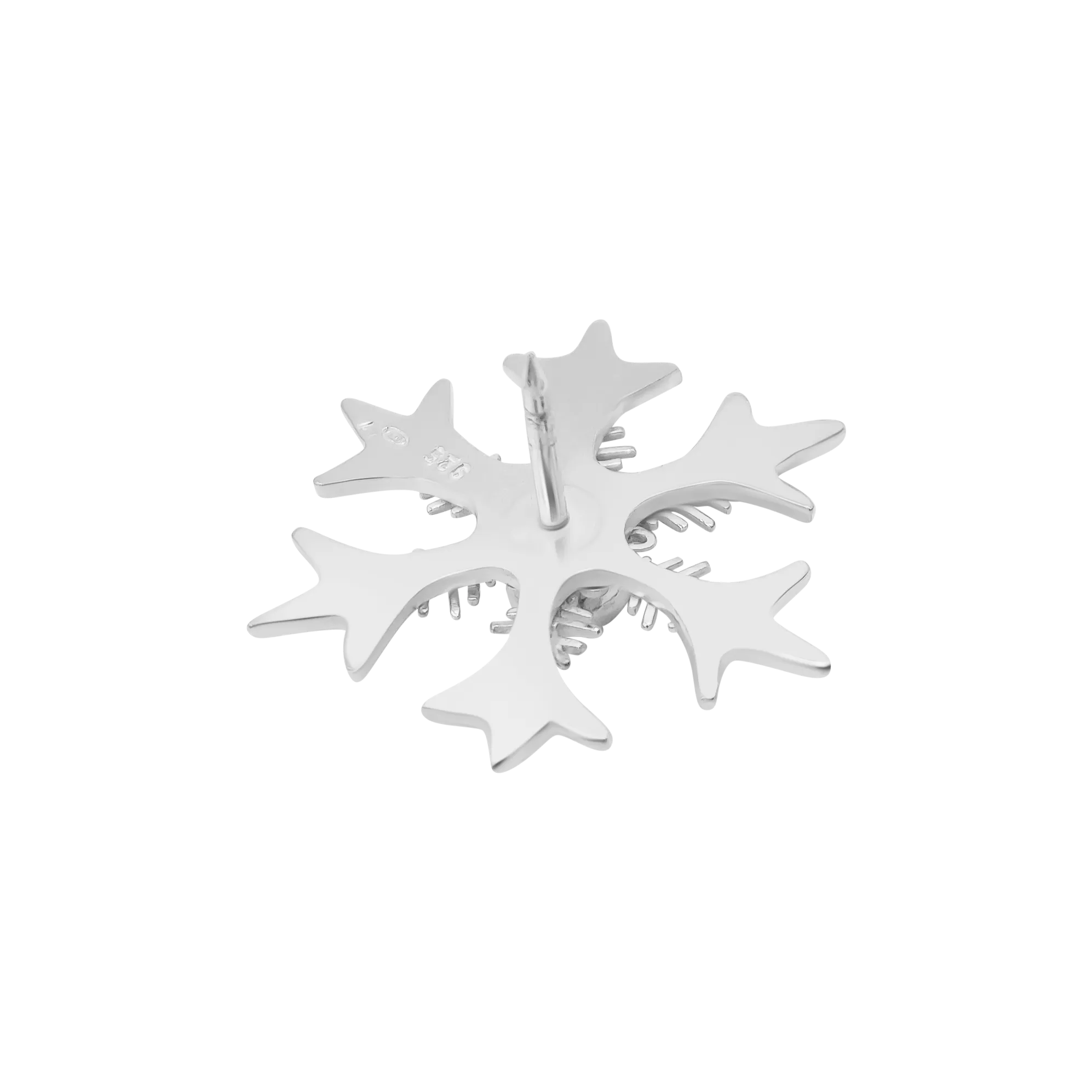 Brosa din argint, fulg cu piatra zirconiu turcoaz [2]