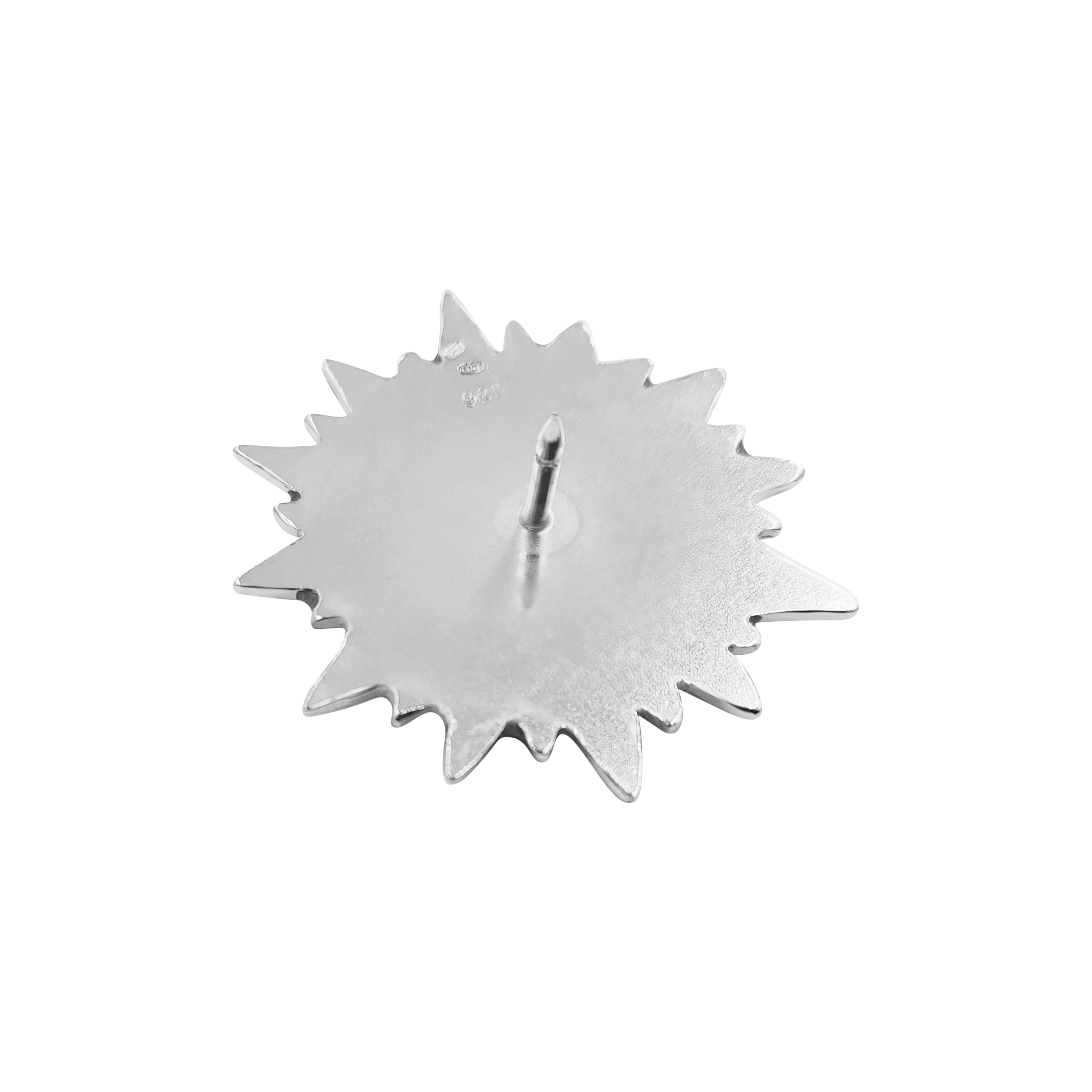 Brosa din argint, fulg de nea cu perla naturala [2]